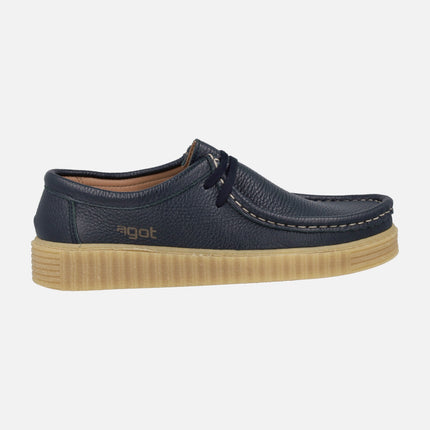 Zapatos de piel estilo wallabee para hombre modelo Moth