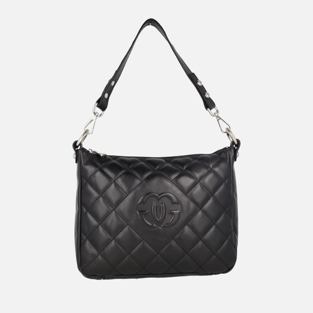 Bolsos guateados de piel con asa para hombro y bandolera