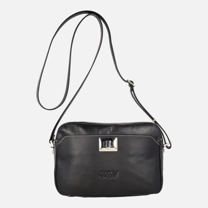 Bolsos bandolera de forma rectangular elaborados en piel natural