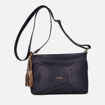 Bolsos bandolera de piel con adorno de borlas