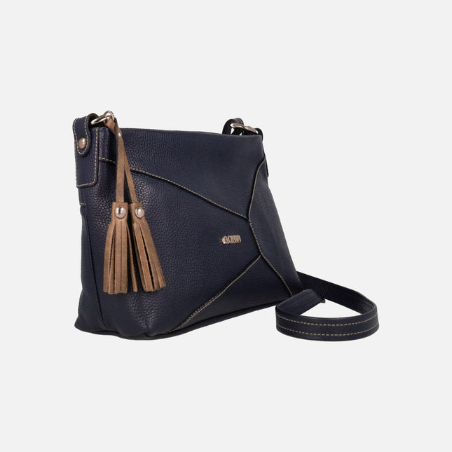 Bolsos bandolera de piel con adorno de borlas