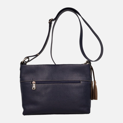 Bolsos bandolera de piel con adorno de borlas