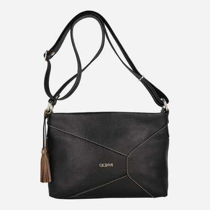 Bolsos bandolera de piel con adorno de borlas