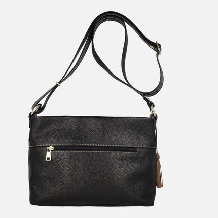 Bolsos bandolera de piel con adorno de borlas