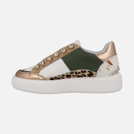 Deportivas Star-61 Leopard white green