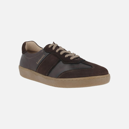 Zapatos deportivos para hombre en combinado marrón chocolate