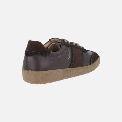 Zapatos deportivos para hombre en combinado marrón chocolate