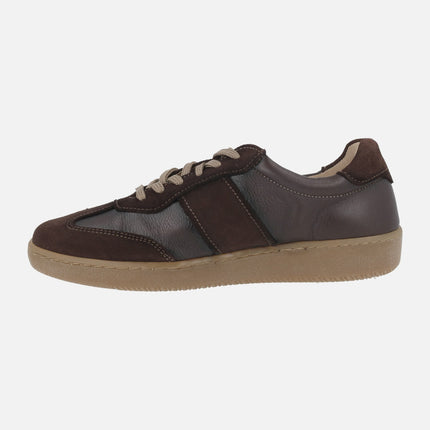 Zapatos deportivos para hombre en combinado marrón chocolate