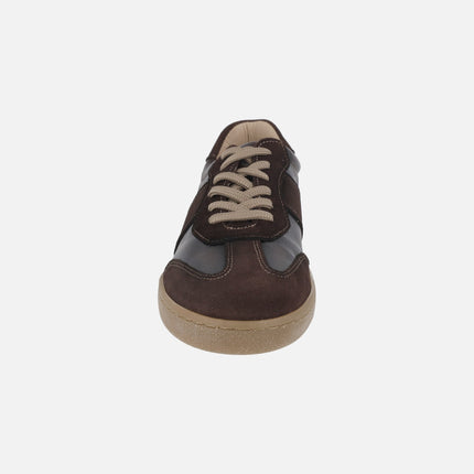 Zapatos deportivos para hombre en combinado marrón chocolate