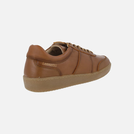 Zapatos deportivos de piel para hombre en combinado cuero