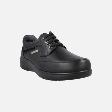 Zapatos negros de piel para hombre con membrana Waterproof
