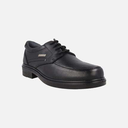 Zapatos negros de piel con cordones y membrana Waterproof