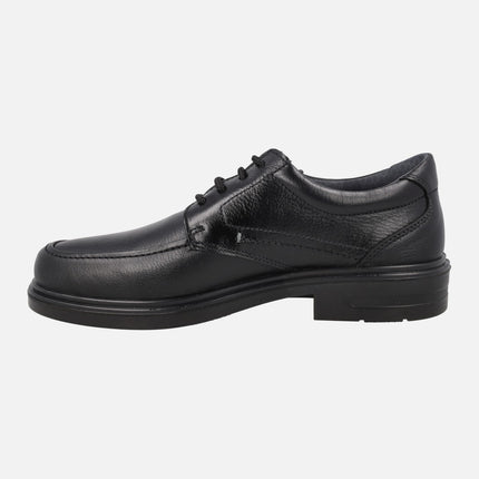 Zapatos negros de piel con cordones y membrana Waterproof
