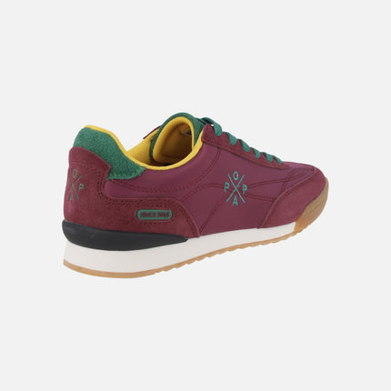 Zapatillas deportivas Muse en combinado burdeos