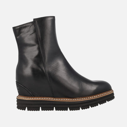 Botines de piel con cuña interior Merida