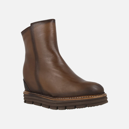 Botines de piel con cuña interior Merida