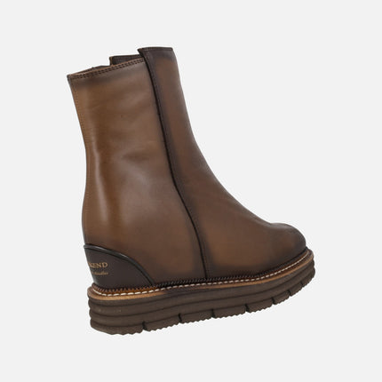 Botines de piel con cuña interior Merida