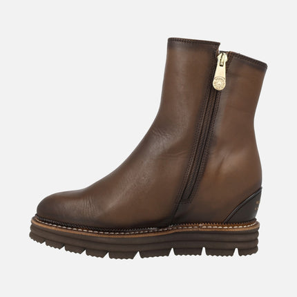 Botines de piel con cuña interior Merida