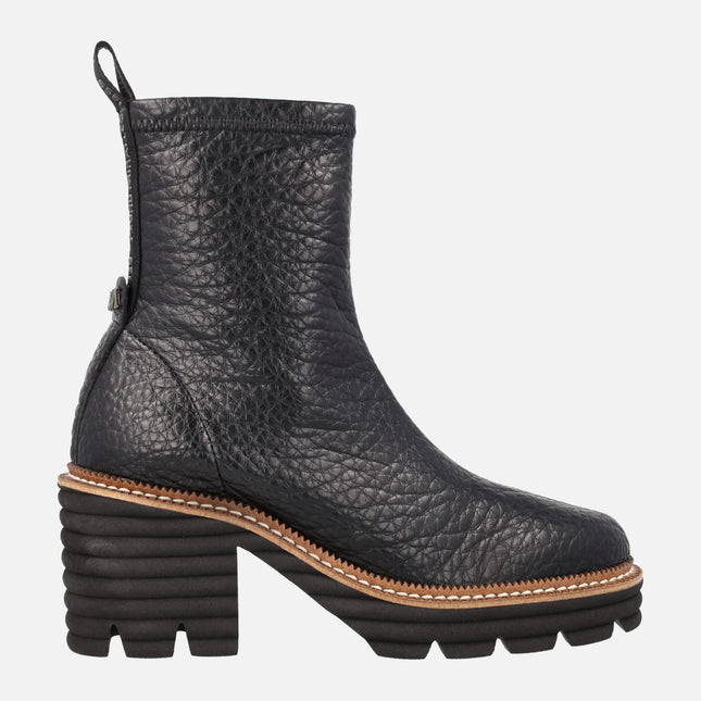 Botines de tacón efecto calcetín Water repelent