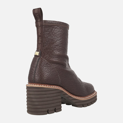 Botines de tacón efecto calcetín Water repelent