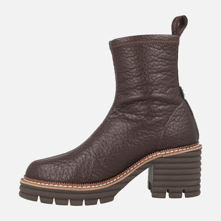 Botines de tacón efecto calcetín Water repelent