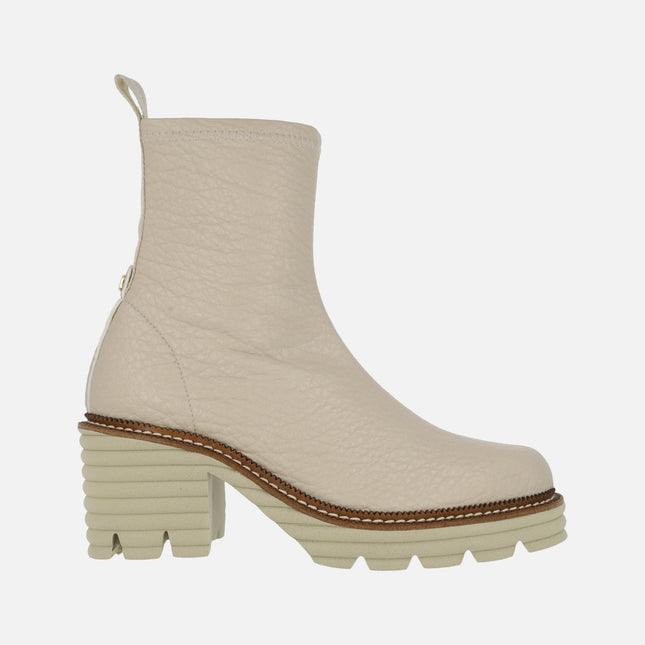 Botines de tacón efecto calcetín Water repelent