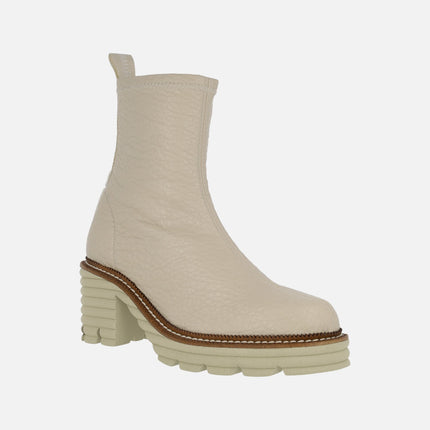 Botines de tacón efecto calcetín Water repelent