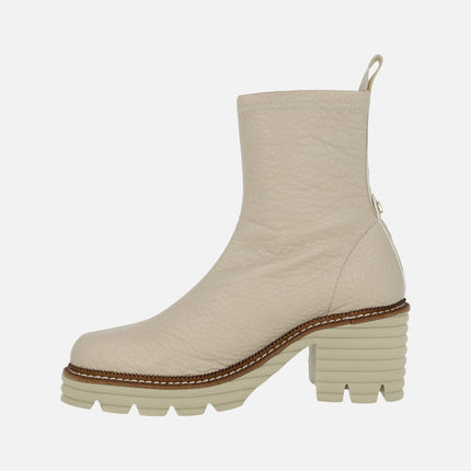 Botines de tacón efecto calcetín Water repelent