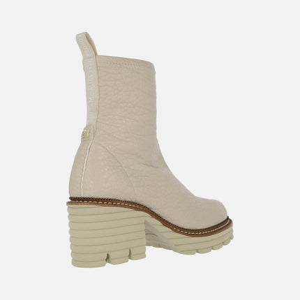 Botines de tacón efecto calcetín Water repelent