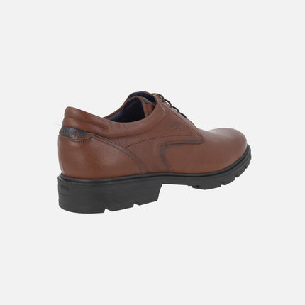 Zapatos para hombre Fredy en piel marrón con cierre de cordones