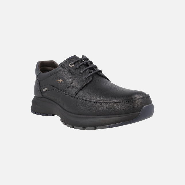 Zapatos negros de piel Triton con cordones y membrana Fluchos tex