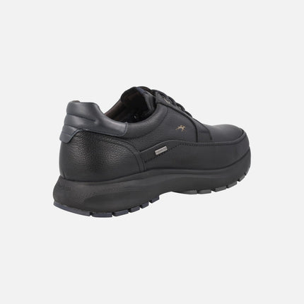 Zapatos negros de piel Triton con cordones y membrana Fluchos tex