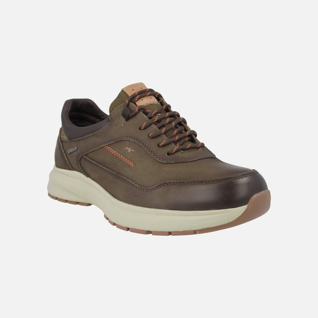 Deportivos para hombre Triton en combinado kaki con membrana impermeable