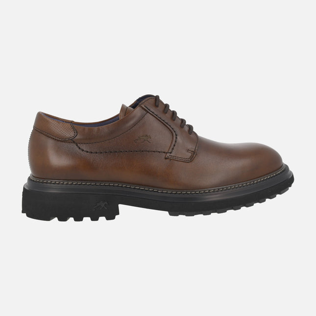 Zapatos marrones de piel Lincon con suela Extra light