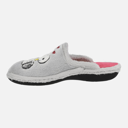Zapatillas de casa descalzas para mujer con diseño de Snoopy