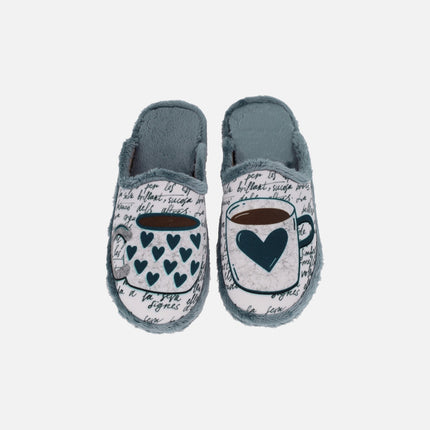 Zapatillas de casa descalzas para mujer Tazas de café