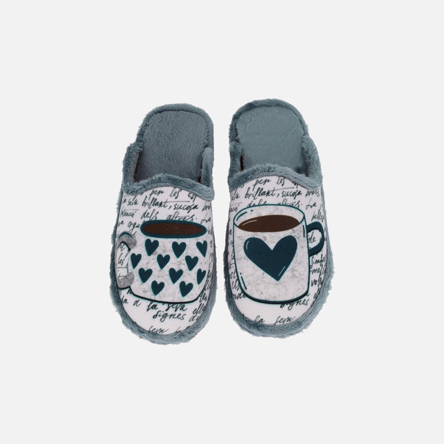 Zapatillas de casa descalzas para mujer Tazas de café