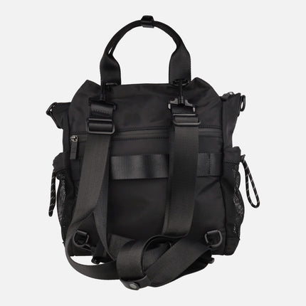 Bolsos mochila multi posición en tejido nylon
