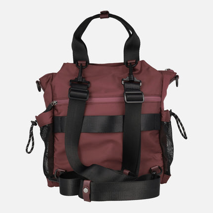 Bolsos mochila multi posición en tejido nylon