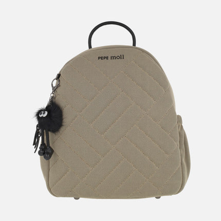 Mochilas acolchadas con adorno de llavero