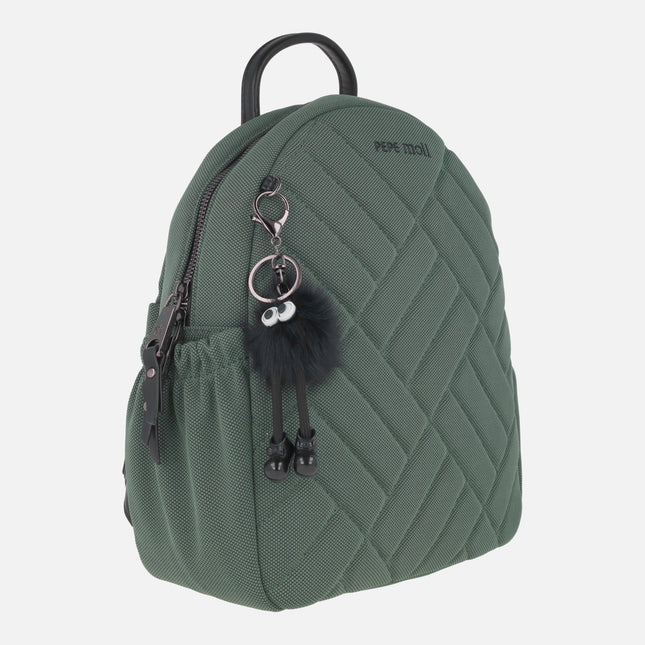 Mochilas acolchadas con adorno de llavero