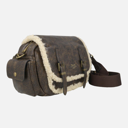 Bolsos bandolera con detalles en borreguillo Pepe Moll