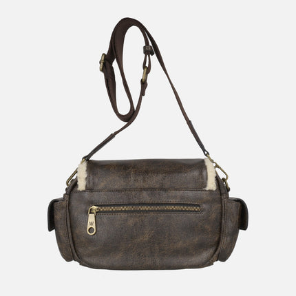 Bolsos bandolera con detalles en borreguillo Pepe Moll