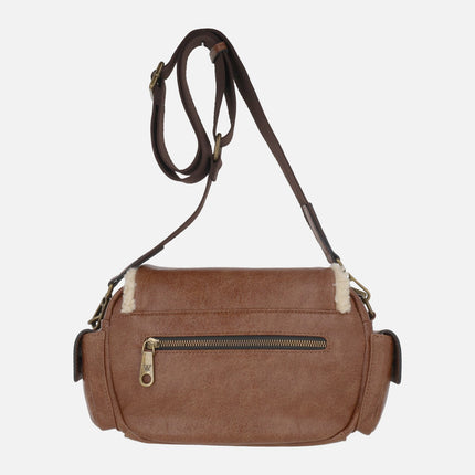 Bolsos bandolera con detalles en borreguillo Pepe Moll