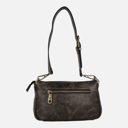 Bolsos doble posición hombro/bandolera con detalles en borreguillo