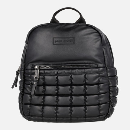 Mochilas negras Pepe moll con acabado acolchado