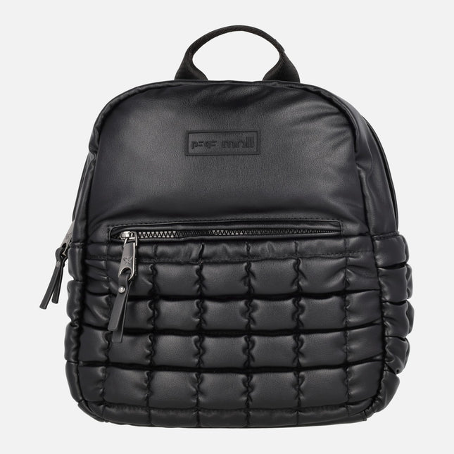 Mochilas negras Pepe moll con acabado acolchado