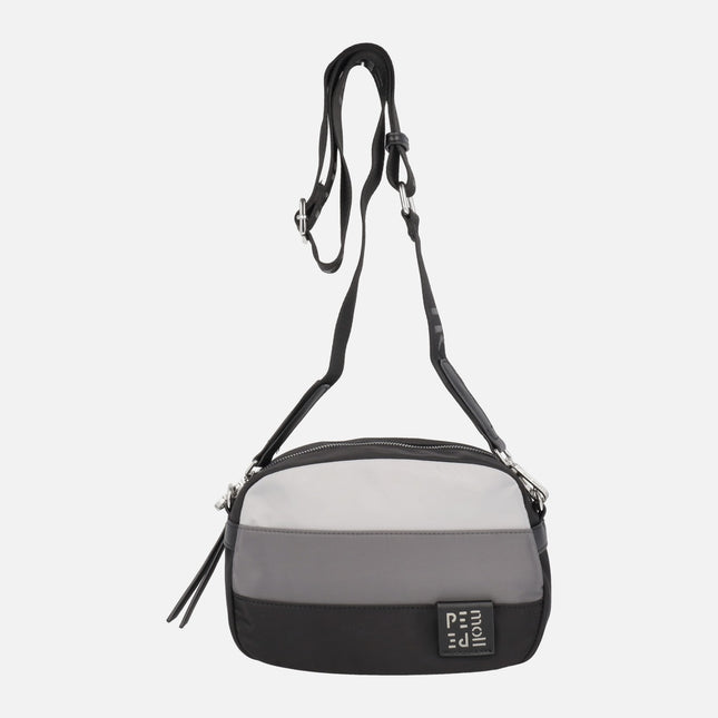 Tricolor shoulder bags with adjustable handle