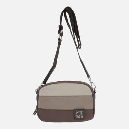 Bolsos bandolera tricolor con asa ajustable