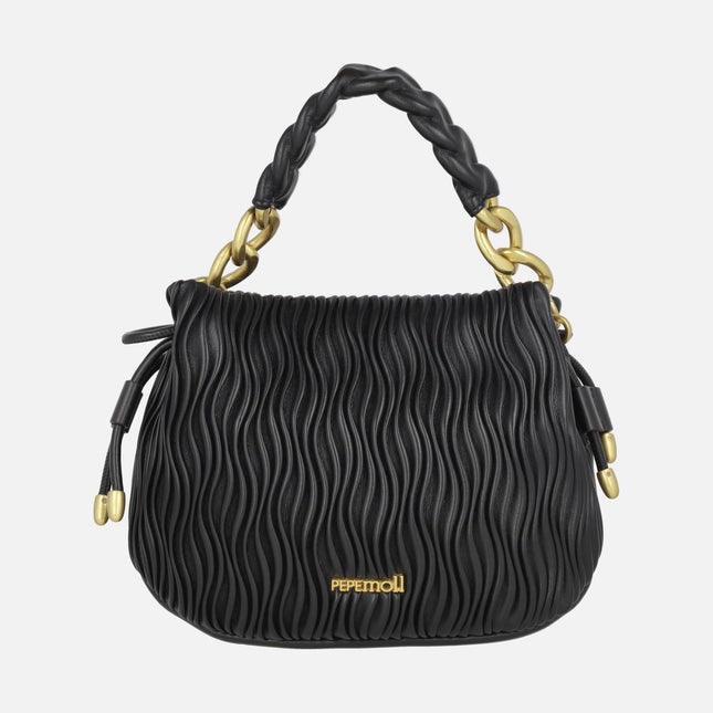 Bolsos de mano con textura de ondas